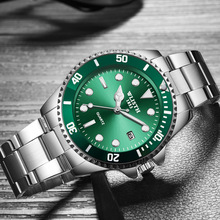 2019 Fashion Wlisth Brand Authentic Men Watch Sport Quartz Clock Watchband Full Stainless Steel Male Wrist Business Waterproof 2024 - buy cheap
