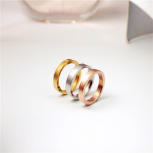Le. Baiser, 3 мм, розовое золото, титан, нержавеющая сталь, кольцо, обручальное, обручальное, очаровательное, кольца для мужчин и женщин, пара, хвост, кольцо 2024 - купить недорого