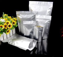 Sacos de folha de alumínio, sacos pequenos com fecho zíper de prata, saco para embalagem de doces/lanches de café, bolsa com 5 peças 2024 - compre barato