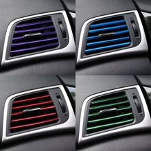 2021 Car Styling Mouldings 20cm Interior Air Vent Grille Switch Rim Trim Outlet Scratch Guard Protector Car Styling Strip 2024 - buy cheap