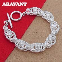 925 Silver Charm Bracelets For Women Silver Party Jewelry 2024 - buy cheap