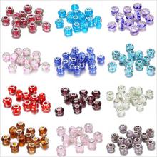 Cuentas de cristal de Murano 925 para fabricación de joyas, abalorios de agujero grande, pulsera, collares, accesorios hechos a mano, 10 Uds. 2024 - compra barato