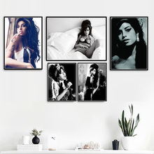 Póster de la cantante de música Amy Winehouse para mujer, impresiones personalizadas de arte, pintura al óleo, imágenes de pared para sala de estar, decoración del hogar 2024 - compra barato