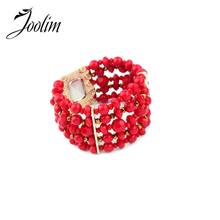 JOOLIM Jewelry Wholesale/  Red Bead Bracelet Charm Bracelet    Fashion Jewelry   Free Shipping 2024 - buy cheap