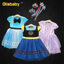 Sofía para niñas vestido de reina de la nieve Elsa Anna Cosplay traje de 1, 2, 3, 4, 5, 6 años chica Tutu vestido carnaval traje de Halloween vestido de Alice 2024 - compra barato