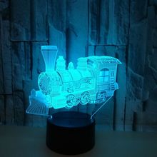 Pequena lâmpada noturna 3d com toque colorido, controle remoto, visão noturna led, usb personalizado, lâmpada de mesa 2024 - compre barato