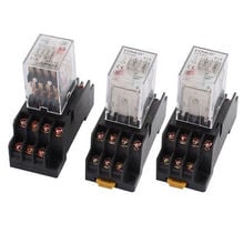 3 Pcs AC 110V Coil Power Relay HH54PL 14PIN With Socket Base 2024 - buy cheap