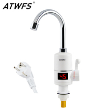 Atwfs-torneira com aquecedor de água quente, termostato instantâneo para aquecimento de água elétrico, 3000w, mostrador de temperatura 2024 - compre barato