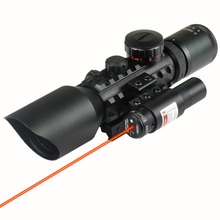 VERY100 Tactical New 3-10x 40E Red & Green Mil-Dot Reticle Sight Rifle Scope With Red Laser For 20mm Rail Mount 2024 - buy cheap