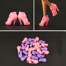 Новинка, модная Розовая обувь на высоких каблуках с рыбьим ртом для куклы Барби, 10 ярдов, аксессуары для кукол высокого качества, бесплатная доставка 2024 - купить недорого