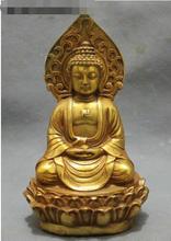 YM  305  5.5inch/chinese Collect gold-plated bronze pray bless shakyamuni Buddha statue metal handicraft Home decorations 2024 - buy cheap