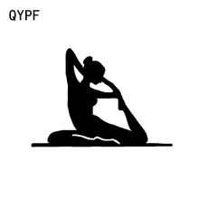 QYPF-pegatina de vinilo para coche, decoración de Yoga, Fitness, silueta, accesorios, C16-1887, 13,3x9,3 2024 - compra barato