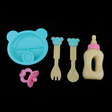 Mini vajilla de plástico hecha a mano, modelo para muñeca bebé Mell Chan de Japón, accesorios para muñecas para niños 2024 - compra barato