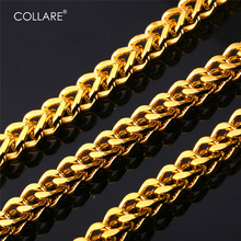 Collare Homens Colar de Corrente de Aço Inoxidável de Ouro/Preto Cor Chain link Homens Jóias N260 Hippie Atacado 2024 - compre barato