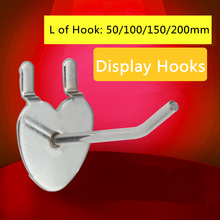 5pcs Display Hooks Single Line Cold-rolled Steel Pegboard Hooks 50/100/150/200mm Hook for Supermarket Shop Wire Dia.3.5mm 2024 - buy cheap