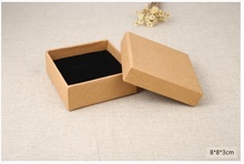 Коробка из коричневой крафтовой бумаги для украшений, 9 х9х3 см, с напечатанным логотипом, коричневые подарочные коробки ручной работы, коробка из коробка с логотипом на заказ крафтовой бумаги 2024 - купить недорого