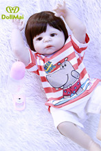 Кукла реборн силиконовая, Реалистичная кукла-младенец, 23 дюйма, 57 см, подарок для детей 2024 - купить недорого