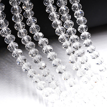 4*6mm  FLTMRH Crystal Glass Beads 50Pcs/Lot Clear Rondelle Faceted  Loose Spacer Beads for DIY Jewelry Making Wholesale 2024 - buy cheap