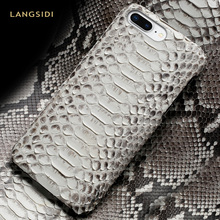 Genuine Python Leather phone case For iPhone X 13 Pro Max 12 Mini 12 11 Pro Max XS max XR SE 2 2020 snakeskin luxury Back Cover 2024 - buy cheap