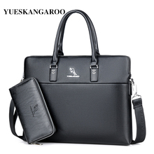 KANGAROO Luxury Brand Leather Men Messenger Bag Business Briefcase Crossbody Shoulder Bag Men Handbag Male Travel Laptop Tote 2024 - buy cheap