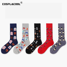 Japanese Creative Street Art Harajuku Men Socks Business Skateboard Hip Hop Socks Novelty Sokken Unisex Size Calcetines Hombre 2024 - buy cheap