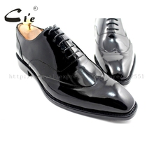 cie square toe wingtips bespoke men shoe custom handmade genuine calf leather outsole men oxford shoe black patent leatherOX184 2024 - buy cheap