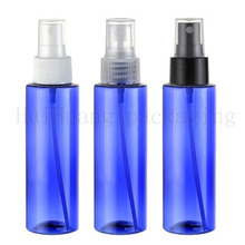 50 Uds 100ml mpty plástico Perfume botella de rociador azul niebla fina PET botellas contenedor con contenedor cosmético a presión botellas 2024 - compra barato