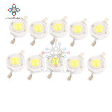 10PCS 1W LED High power Lamp beads Pure White 300mA 3.2-3.4V 100-120LM 30mil Taiwan Genesis Chip 2024 - купить недорого