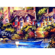 Old castle DIY Crystal full 5D plastic diamond painting cross stitch kit art 3Dmosaic square rhinestone 2024 - buy cheap