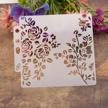 13cm 5.1" Rose Flower DIY Layering Stencils Wall Painting Scrapbook Coloring Embossing Album Decorative Paper Card Template 2024 - buy cheap