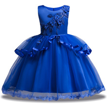 Детские праздничные платья для девочек, платье принцессы, свадебное платье с цветочным рисунком для девочек, Рождественский костюм, детская одежда для девочек, 8 От 10 до 12 лет 2024 - купить недорого