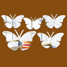 direct selling gift butterfly acrylic mirror 3d multi-piece set wall stickers home decor sofa background sticker home decor 2024 - купить недорого