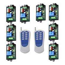 AC 110 V 220 v 10A relé 1CH 315 MHz sem fio RF Interruptor de Controle Remoto 2 Transmissor + 8 Receptor SKU: 5448