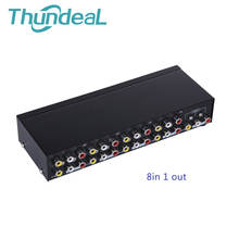 Thundeal AV Switch Box 4in1 out AV Audio Video Signal Composite for HDTV LCD DVD 3 RCA AV Switcher 8to1 Selector not Splitter 2024 - buy cheap