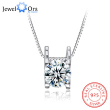 Fashion Jewelry 925 Sterling Silver Necklaces Pendants For Women Trendy Flash Round Zirconia Wedding Choker(Jewelora NE102699) 2024 - buy cheap