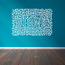 Easy Removable Think Art Stickers Home Decor Living Room Maze Wall Decal Bedroom For Office Custom Color Available Decals A924 2024 - buy cheap