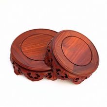 Redwood carving handicraft furnishing articles wooden Buddha vase household act the role ofing is tasted a circular base 2024 - buy cheap