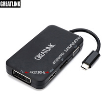 USB Type C To DP 1.2 HDMI DVI D VGA Splitter Displayport AUX Cable HDMI 4K Converter DVI-D 24 5 Adapter Thunderbolt 3 HUB Dock 2024 - buy cheap