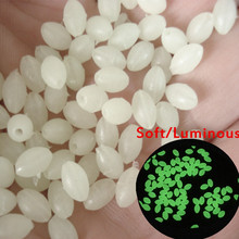 1000pcs* 3.4*5mm/4*6mm Luminous Soft Fishing Oval Beads Rigs Sabiki Making Fishing Lures Baits Glow in Dark 2024 - buy cheap