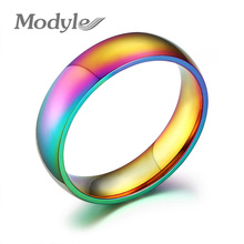 Modyle-anillo de compromiso de boda para mujer, Color dorado, arcoíris, joyería Gay, regalo para niña, bisutería para mujer 2021 2024 - compra barato