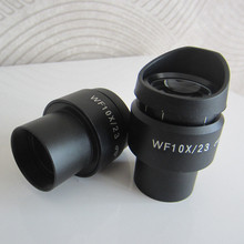 WF10X-lente ocular ajustable para Microsco estéreo, lente ocular de gran angular de 23mm con protectores para los ojos de plástico y goma 2024 - compra barato