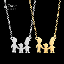 UZone Charm Child Mother Father Pendant Family Necklace Stainless Steel Chain Necklace For Women and Men 2024 - buy cheap