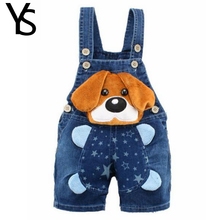 6M-4T Baby Boys Jeans Overalls Shorts Infant Toddlers Kids Denim Rompers Cute Dog Jumpsuit  For Summer Children Clothes 2024 - buy cheap