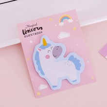 Ellen Brook 1 Pcs Korean Kawaii Rainbow Unicorn Sticky Note Creative Post Notepad DIY Memo Pad Office Supplies School Stationery 2024 - buy cheap