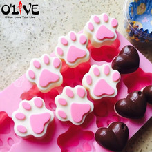 Silicone Molds Cake Cookie Handmade Soap Chocolate Forms Ice Mold Polymer Clay Tools Baking Cat Footprint Puppy Bear Kitchen 2024 - buy cheap