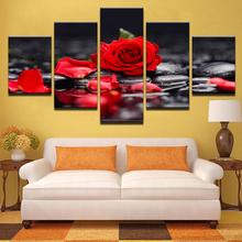 5 pcs,Full Square 5D DIY Diamond Painting Red rose Full diamond Embroidery mosaic Cross Stitch Rhinestones Y1019 2024 - buy cheap