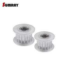 SUMRAY Idler Pulley 5M 12T With Teeth Passive Pulley Bore 3/4/5/6mm Width 16/21mm Tension Belt Idler Pulley With Bearing 2PCS 2024 - купить недорого