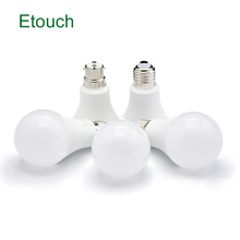 Etouch светодиодный E14 Светодиодный светильник E27 светодиодный светильник переменного тока 220 в 230 в 18 Вт 15 Вт 12 Вт 9 Вт 6 Вт 3 Вт светодиодный светильник 2024 - купить недорого