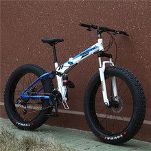 Bicicleta de Montaña de 26 pulgadas, 7/21/24/27 velocidades, 4,0 neumáticos anchos, plegable, con doble absorción de impacto, para nieve 2024 - compra barato