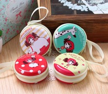 Free ship!1lot=12pc!lovely pula girl round purse /tin zipper/small steel iron box/storage Earphone bag/gift box/pencil case 2024 - buy cheap